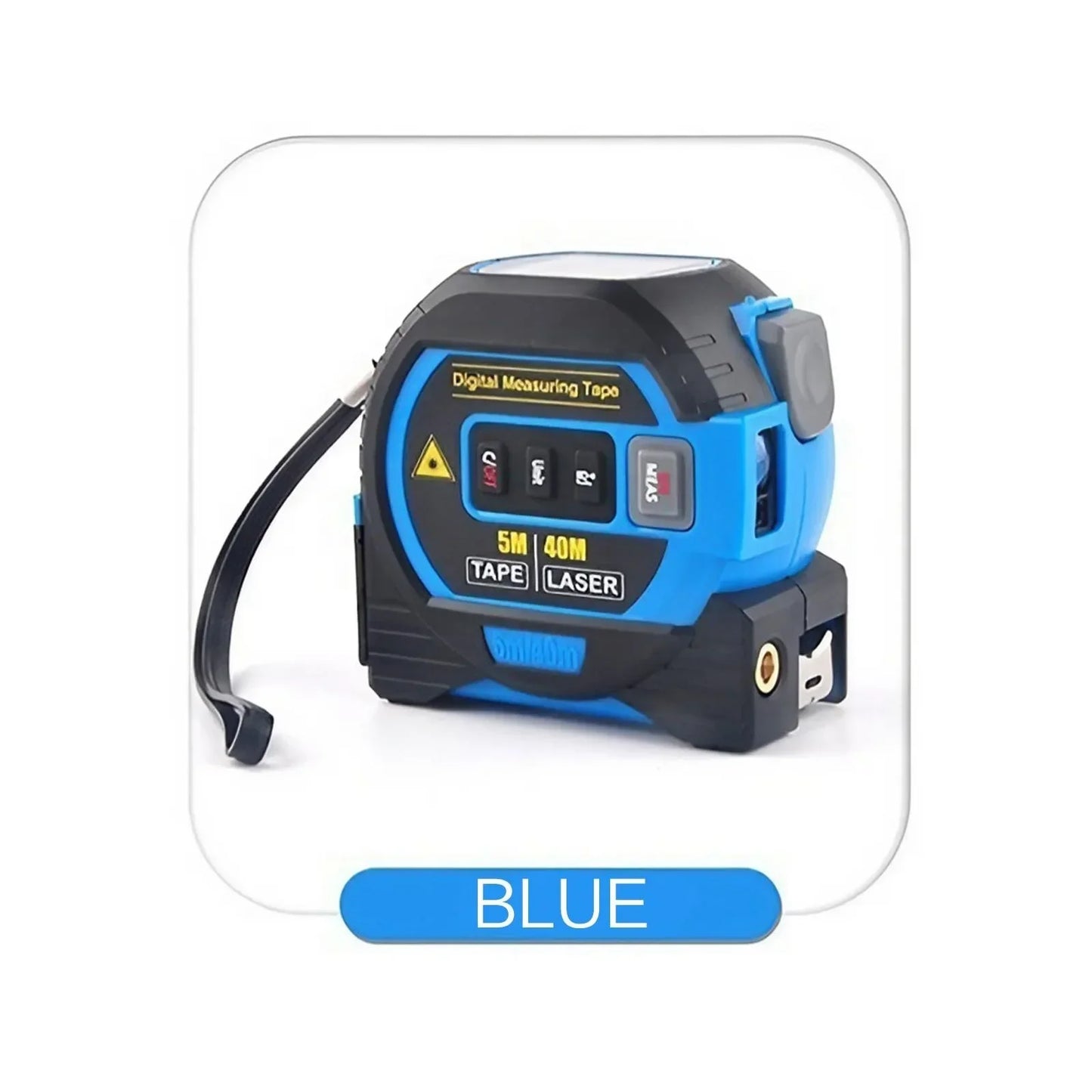 40m Laser 5m Steel Tape Measure - Digital Display Durable Non-slip Accurate Measurement Hook Loop 1PC