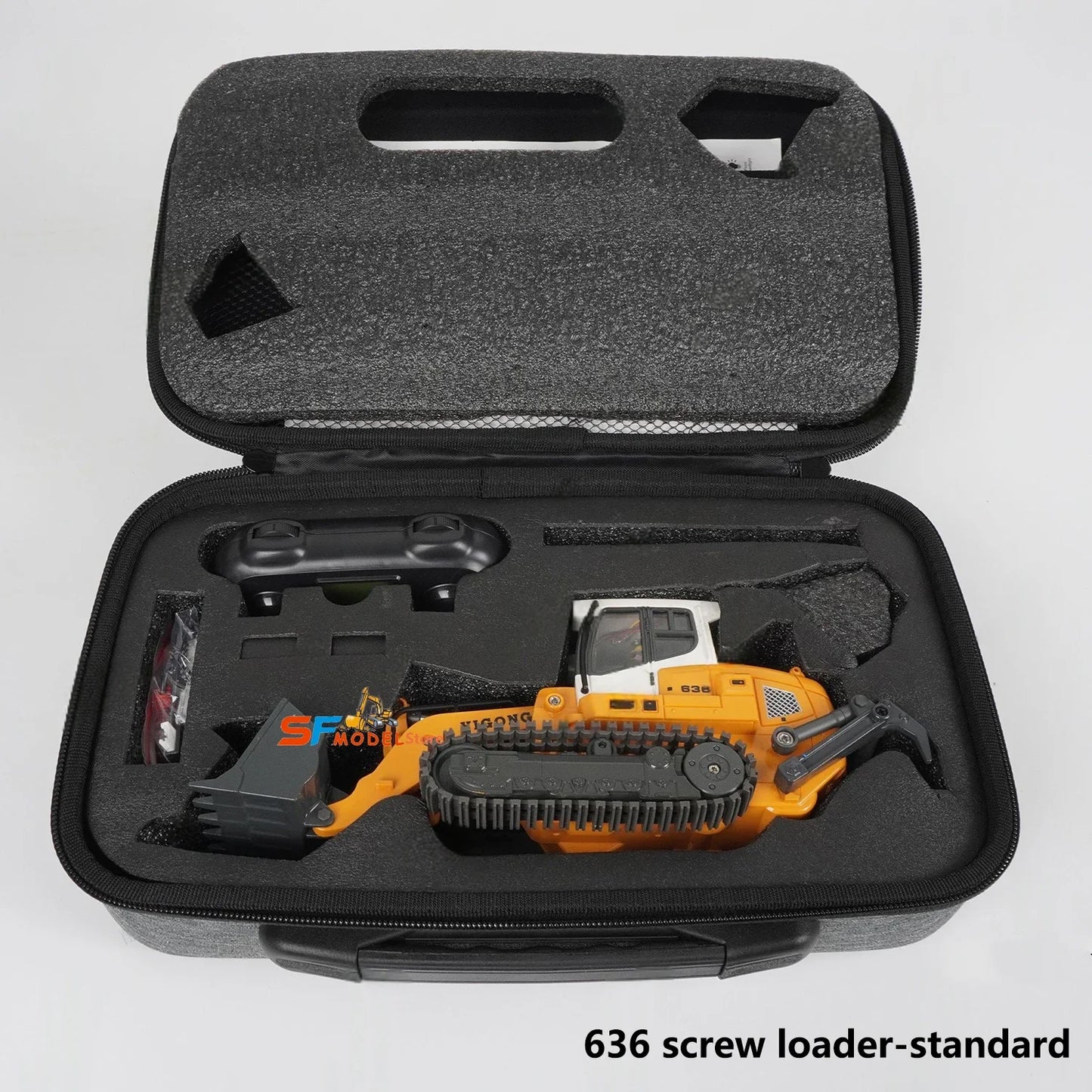 RC Mini Loader 1/50 636 RC Loader Electric Model Simulation Crawler Loader Desktop Remote Control Car Machinery Toys Gift