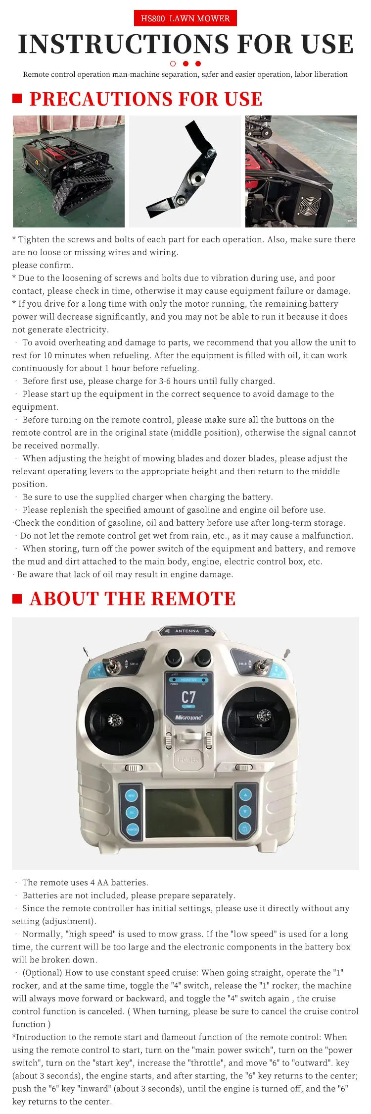 Customized remote-controlled robot lawn mower 550mm fully automatic lawn trimmer four-wheel drive