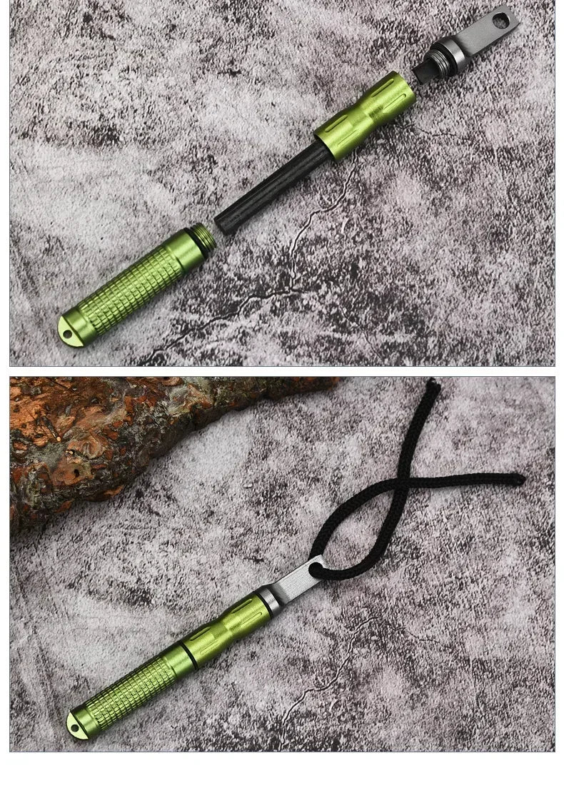 New Outdoor Survival Waterproof Lighter Portable Adventure Camping Cigarette Accessories Men's Small Gift Tool