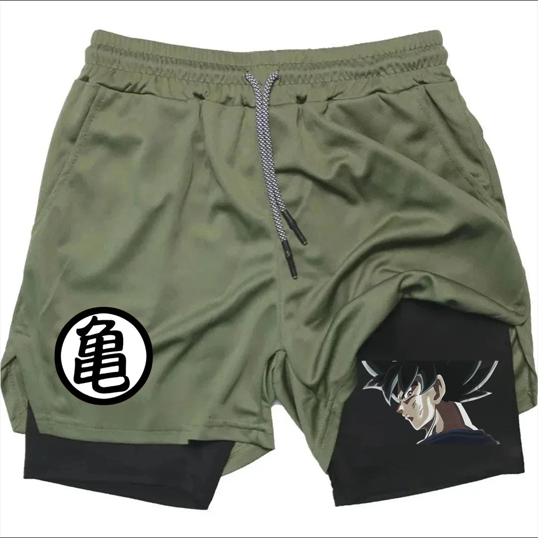 Summer Sporty Versatile Quick Dry Anime Print Men's Shorts Everyday Casual Personality Print Shorts 2024