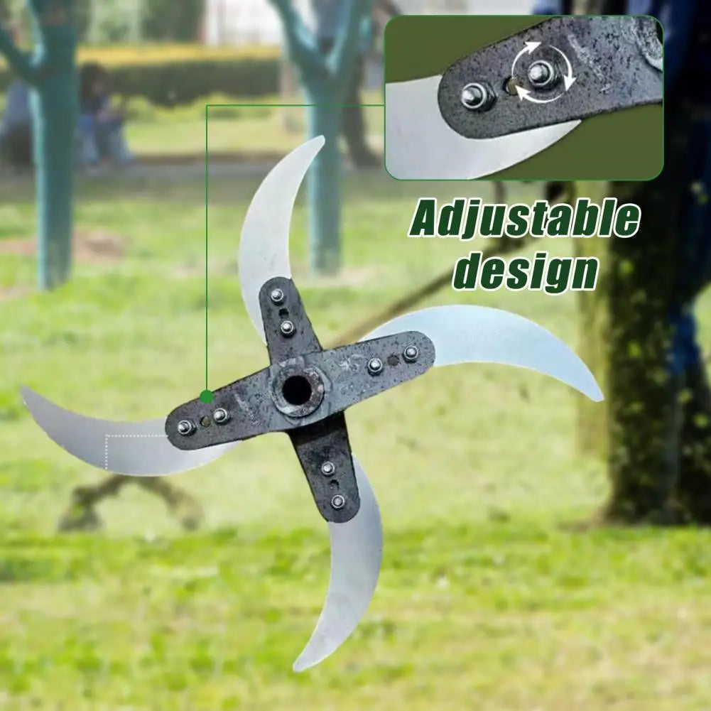 Rust Resistant Mower Blades Stainless Steel Grass Cutter Blades for Electric Drill Adjustable Diameter Lawn Mower for Poultry