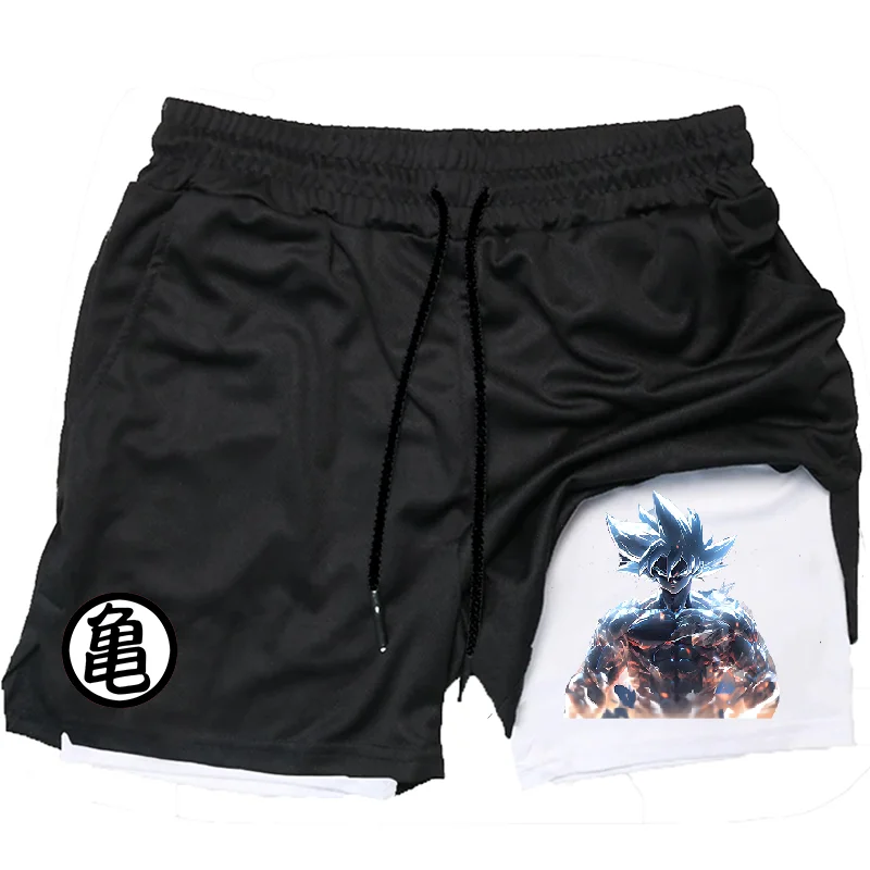Summer Sporty Versatile Quick Dry Anime Print Men's Shorts Everyday Casual Personality Print Shorts 2024
