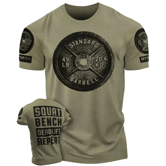 Men's Printed Summer T-shirt Comfortable plus size crew neck Fitness short sleeve top Men's crew neck casual sports T-shirt