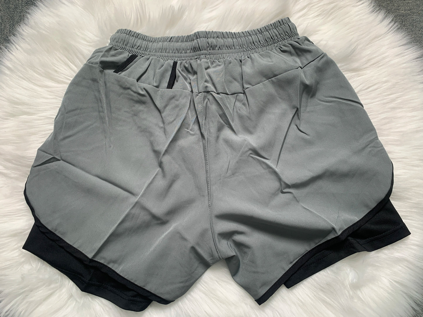 Men's Summer Hot-selling Anti-exposure Double-layer Sports Casual Shorts Running Fitness Three-quarter Pants