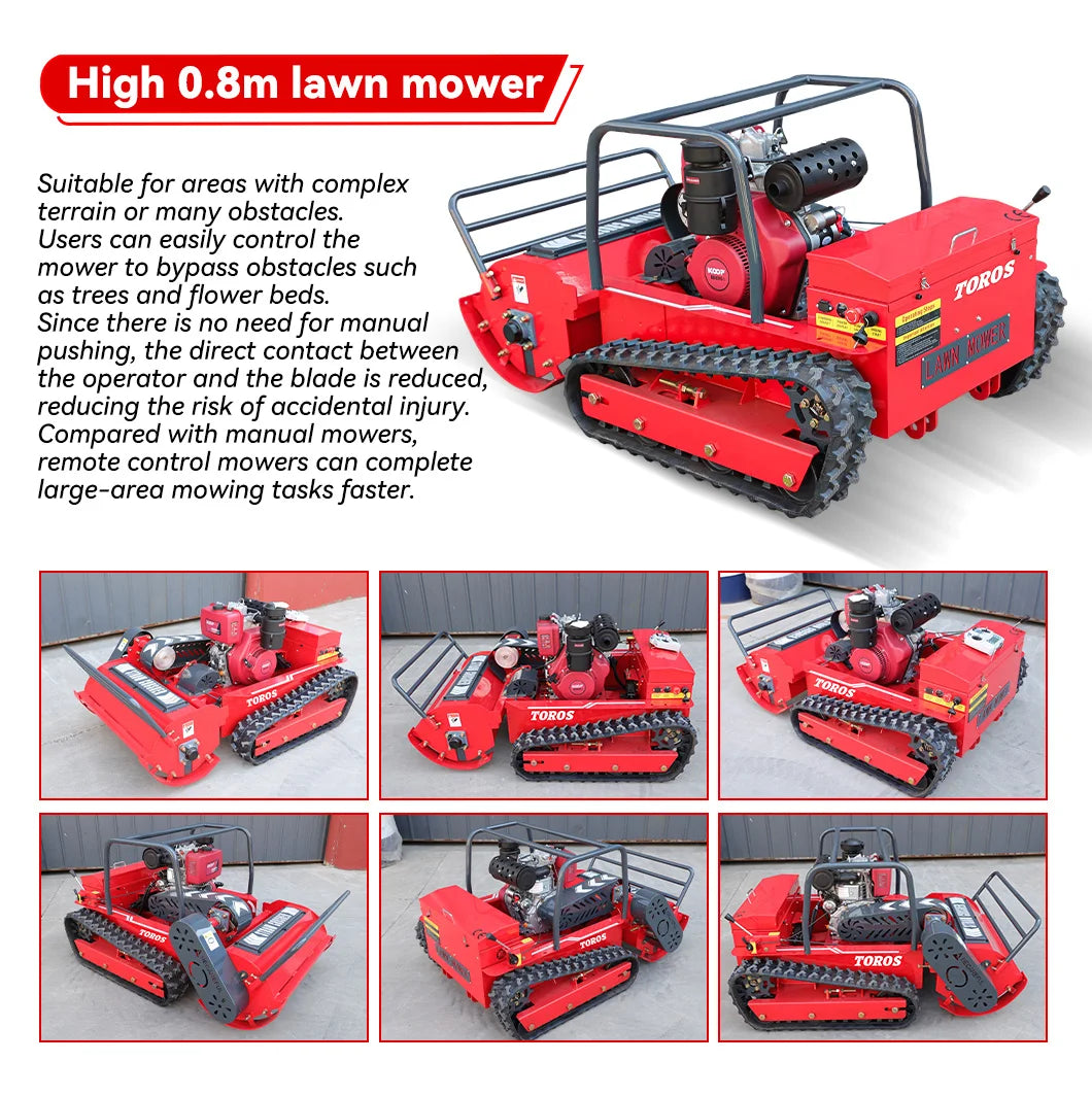 Grassland Green Trimming Lawn Mower CE EPA Mower Remote Customized Tracked Mulcher Multifunction Made in China