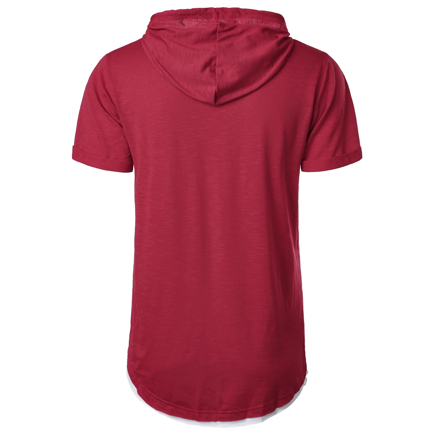 New summer hooded T-shirt men's solid color men's short sleeve T-shirt hoodie