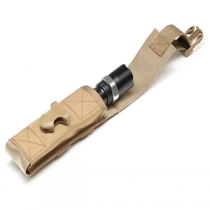 Molle Flashlight Pouch Torch Holder Case EDC Tool Waist Bag Outdoor Sport Camping Hiking Hunting Accessories Light Knife Holster