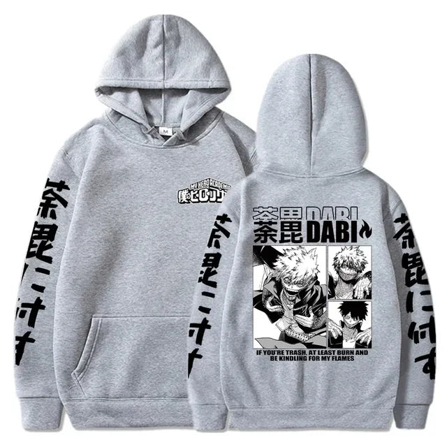 Anime My Hero Academia MHA Hoodie Dabi Manga Icons Sweatshirt Boku No Hero Academia Gift Clothes Camiseta Moletom