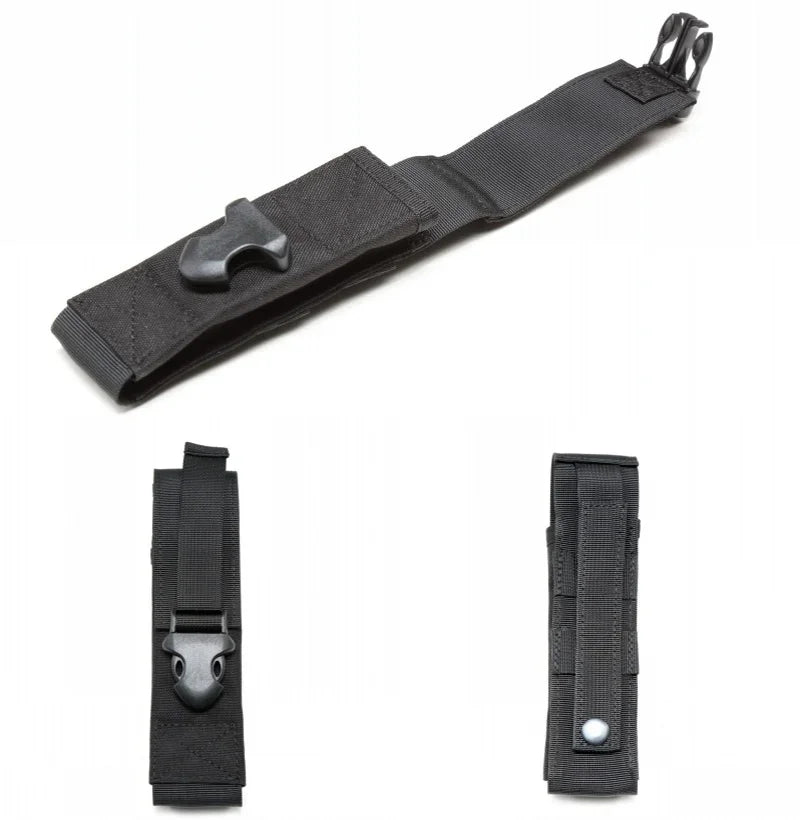 Molle Flashlight Pouch Torch Holder Case EDC Tool Waist Bag Outdoor Sport Camping Hiking Hunting Accessories Light Knife Holster