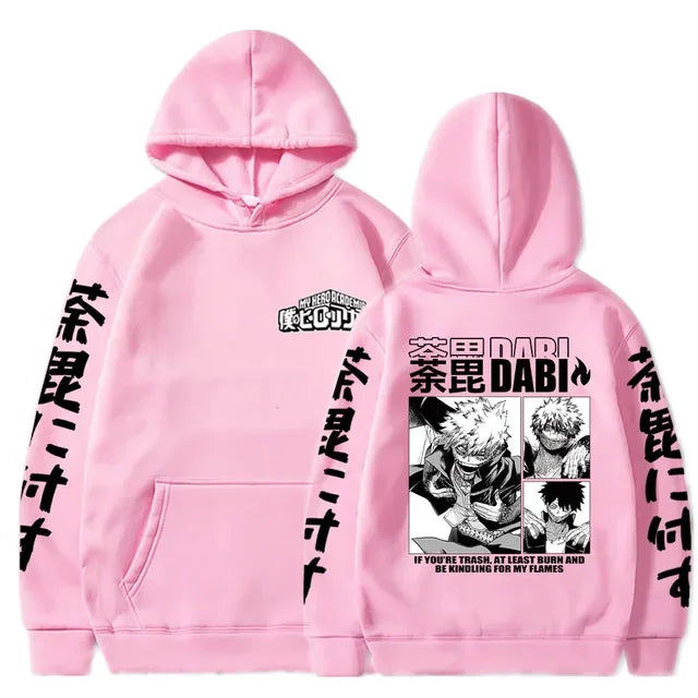 Anime My Hero Academia MHA Hoodie Dabi Manga Icons Sweatshirt Boku No Hero Academia Gift Clothes Camiseta Moletom