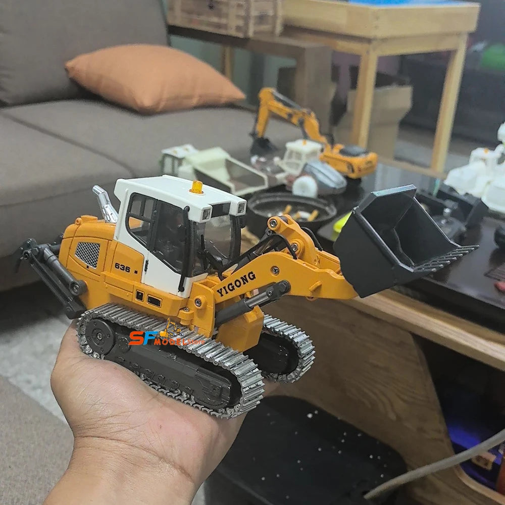 RC Mini Loader 1/50 636 RC Loader Electric Model Simulation Crawler Loader Desktop Remote Control Car Machinery Toys Gift