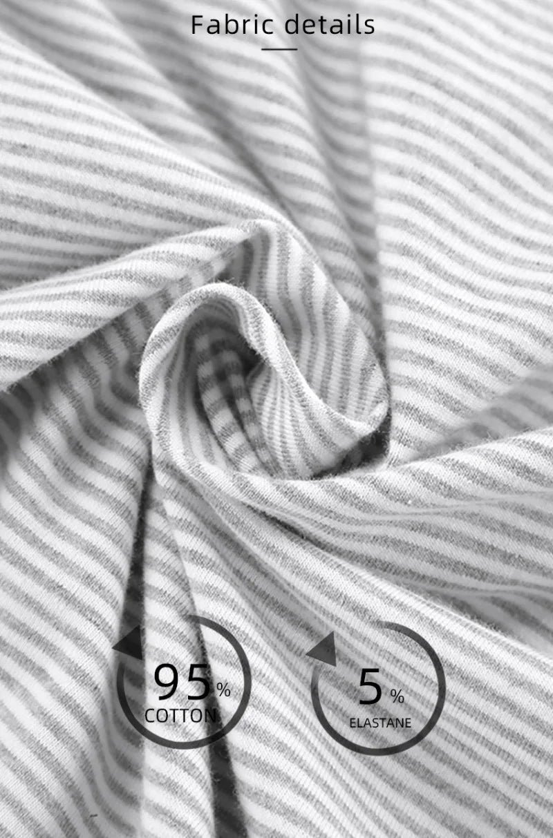 Women's Stripe Pajamas Set Short Sleeve T-Shirt And Shorts Sleepwear 2 Piece Set For Women Home Casual Loose Round Neck Pajamas