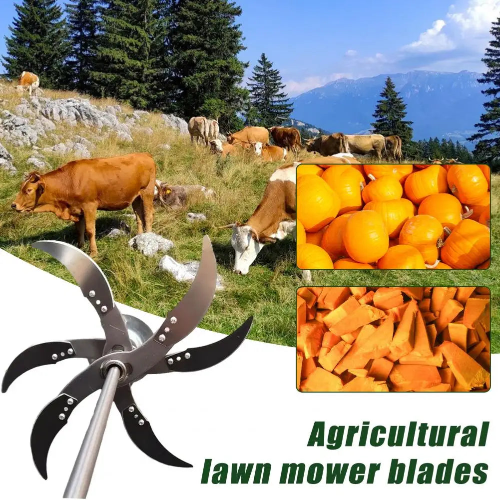 Rust Resistant Mower Blades Stainless Steel Grass Cutter Blades for Electric Drill Adjustable Diameter Lawn Mower for Poultry