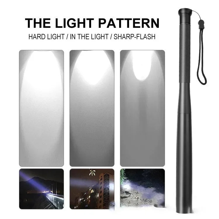 Ultra Bright Self Defense Baseball Bat Stick Flashlight Outdoor Emergency Personal Torch Defense Anti Riot Equipment Supplies