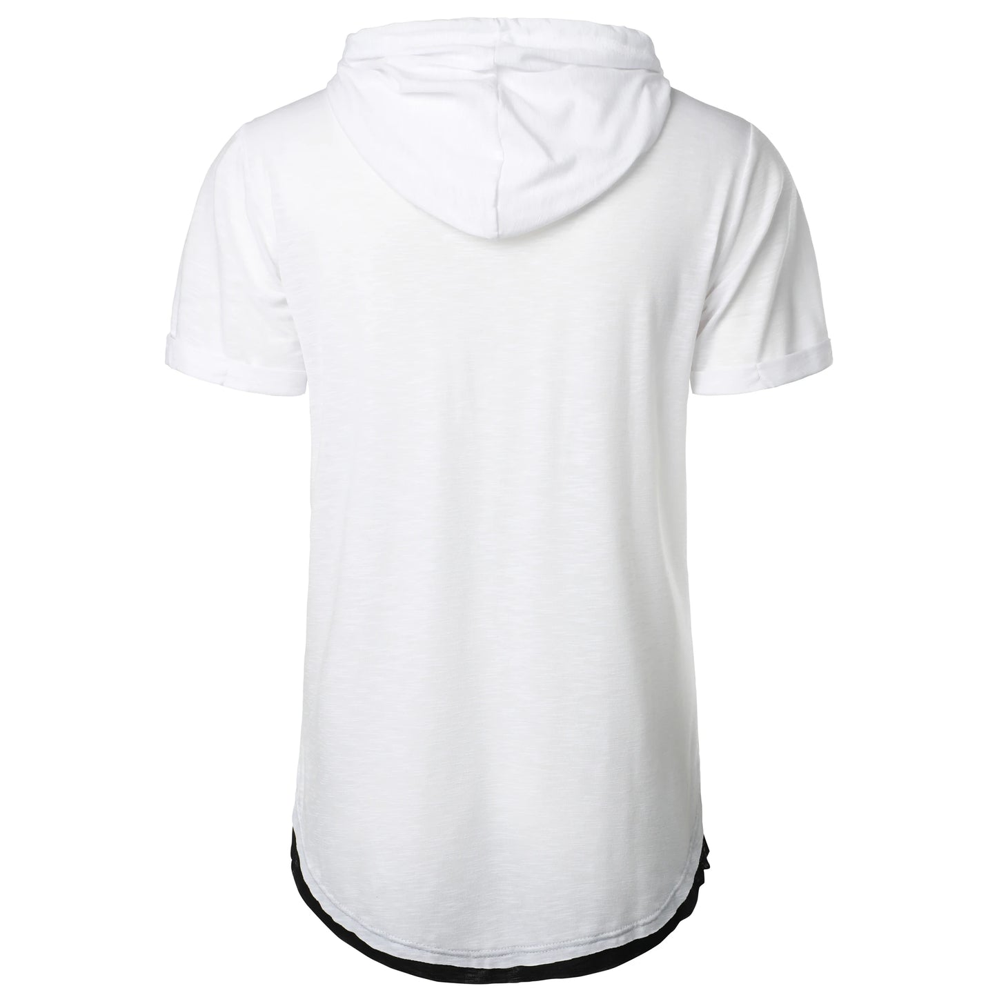 New summer hooded T-shirt men's solid color men's short sleeve T-shirt hoodie