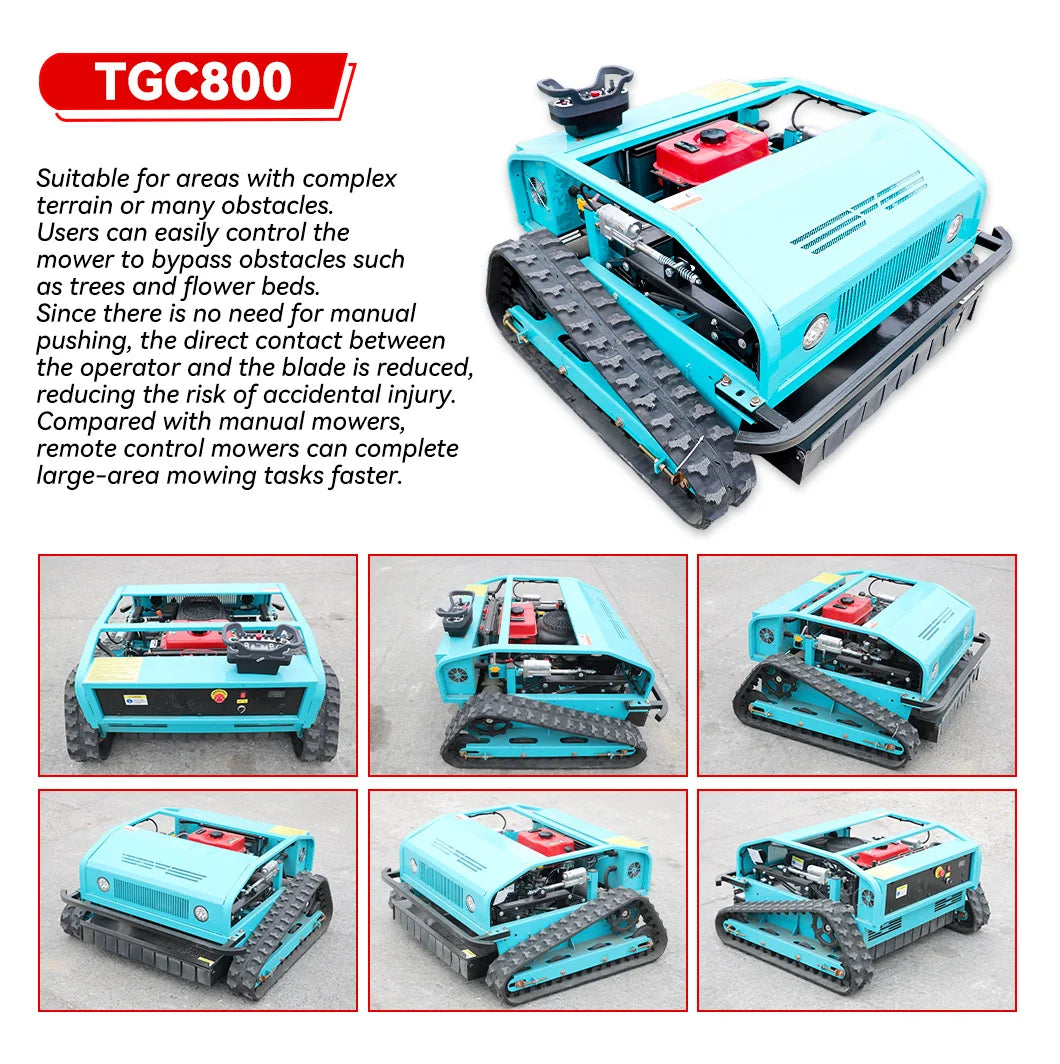 Grassland Green Trimming Lawn Mower CE EPA Mower Remote Customized Tracked Mulcher Multifunction Made in China