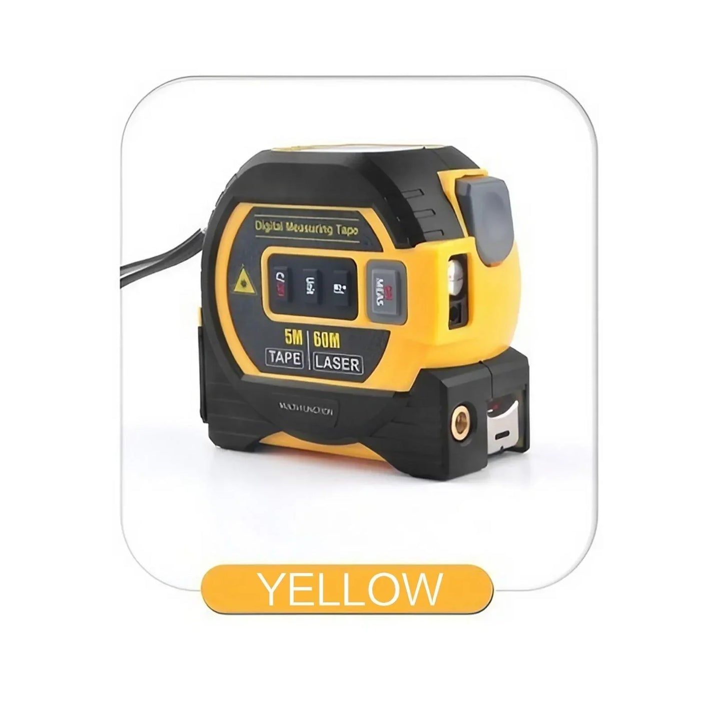 40m Laser 5m Steel Tape Measure - Digital Display Durable Non-slip Accurate Measurement Hook Loop 1PC