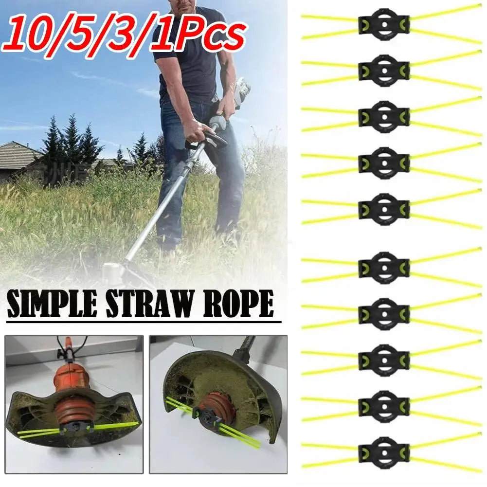 10/5/3/1Pcs Simple Grass Rope Mower Accessories Wear-resistant Straw Rope Mower Head Replacement Outdoor Garden Mower Tool