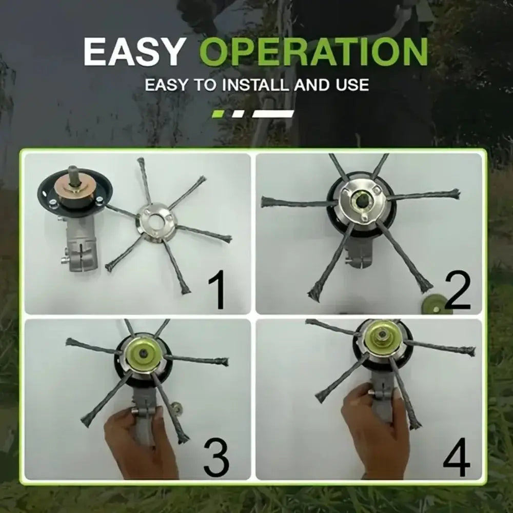 1Pcs 6 inch Universal Weed Brush Head Steel Wire Wheel Grass Trimmer Head Removal Moss Rust Lawn Mower Grass Brush Disc Weed