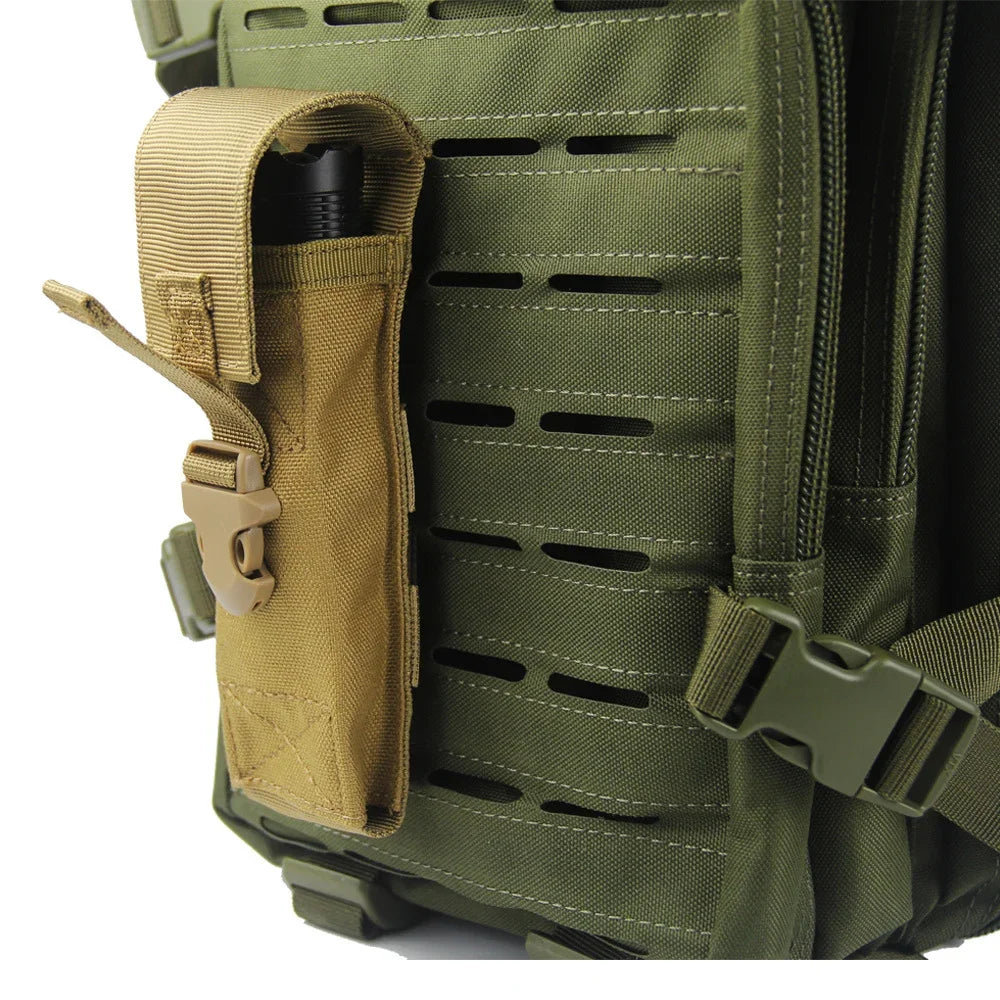 Molle Flashlight Pouch Torch Holder Case EDC Tool Waist Bag Outdoor Sport Camping Hiking Hunting Accessories Light Knife Holster