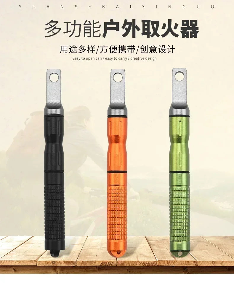 New Outdoor Survival Waterproof Lighter Portable Adventure Camping Cigarette Accessories Men's Small Gift Tool