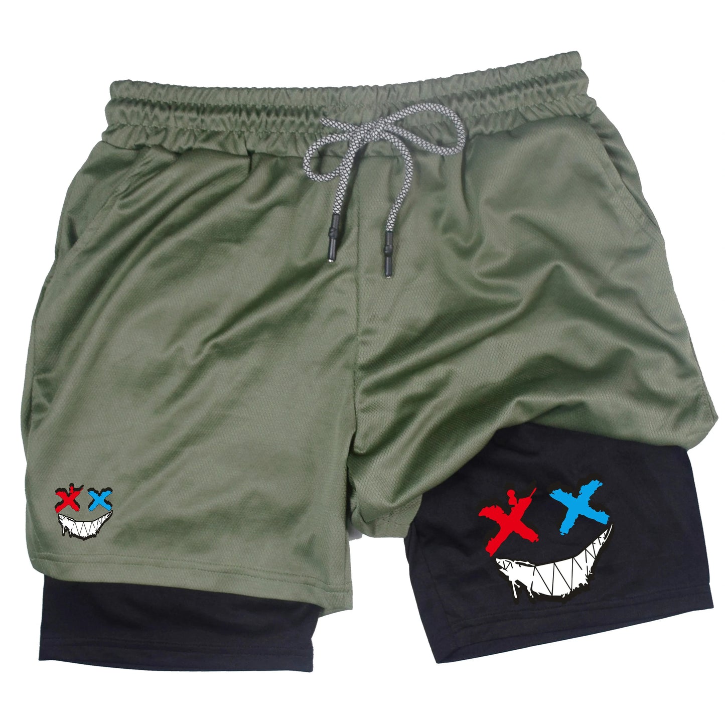 Men Running Shorts 2 In 1 Double-deck Sport Shorts Sportswear Gym Fitness Short Pants Training Jogging Bottom Men's Clothing
