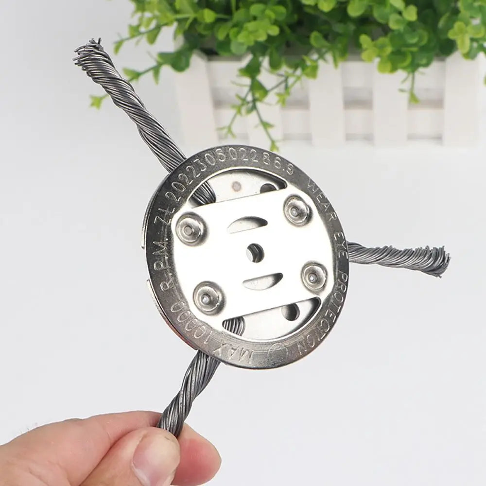 1Pcs 6 inch Universal Weed Brush Head Steel Wire Wheel Grass Trimmer Head Removal Moss Rust Lawn Mower Grass Brush Disc Weed