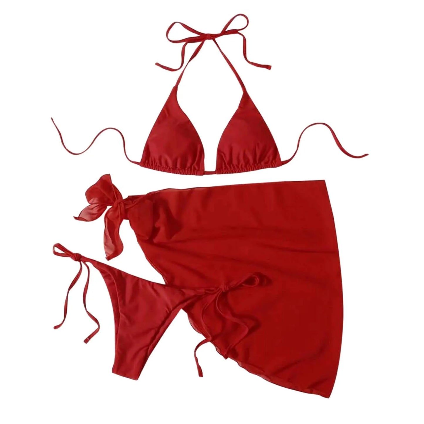 White Print Push Up Swimsuits Women Push Up Bikinis Set 3 Piece 2024 Mujer Swimwear Mesh Skirts Kontted Bathing Suit Beachwear