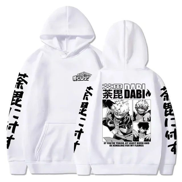 Anime My Hero Academia MHA Hoodie Dabi Manga Icons Sweatshirt Boku No Hero Academia Gift Clothes Camiseta Moletom