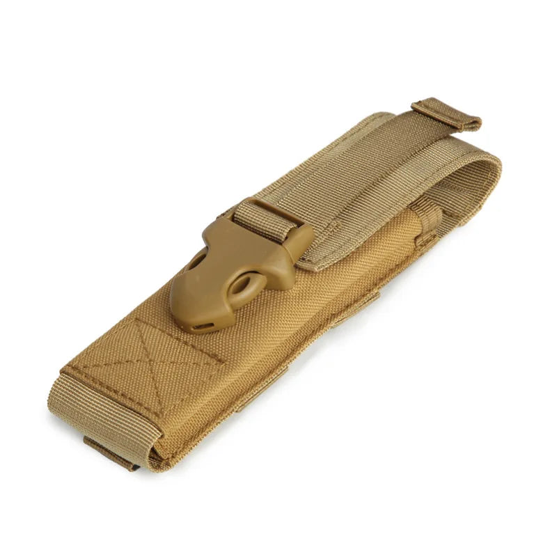 Molle Flashlight Pouch Torch Holder Case EDC Tool Waist Bag Outdoor Sport Camping Hiking Hunting Accessories Light Knife Holster