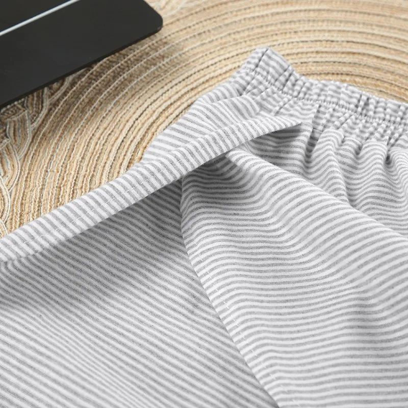 Women's Stripe Pajamas Set Short Sleeve T-Shirt And Shorts Sleepwear 2 Piece Set For Women Home Casual Loose Round Neck Pajamas