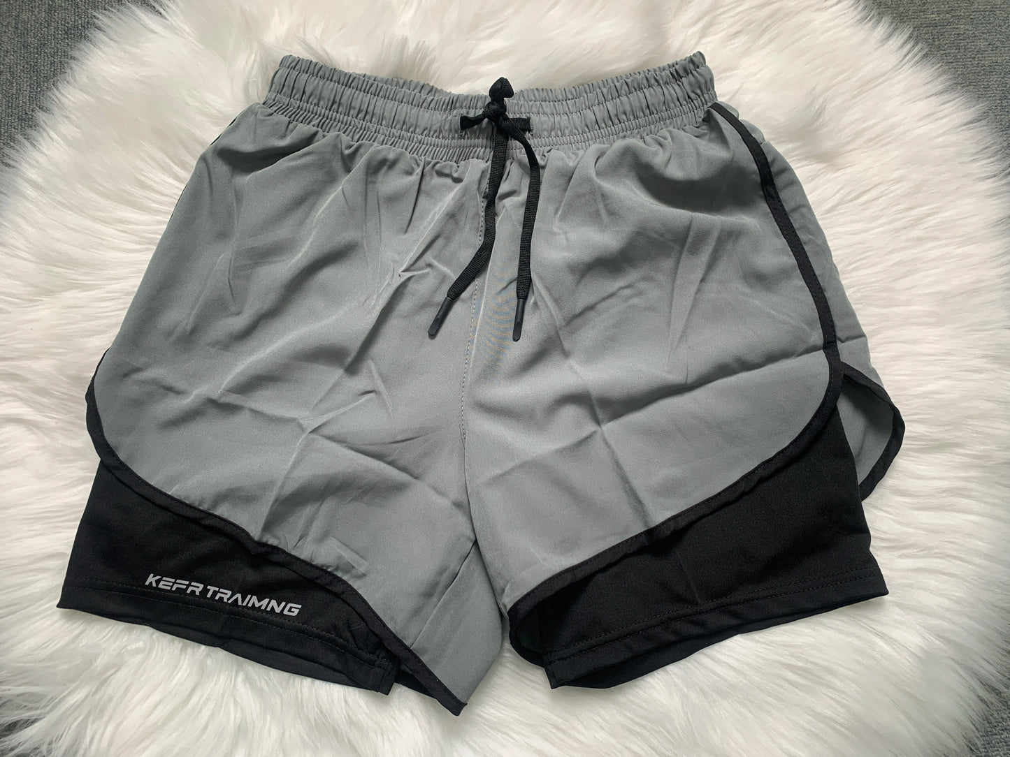 Men's Summer Hot-selling Anti-exposure Double-layer Sports Casual Shorts Running Fitness Three-quarter Pants