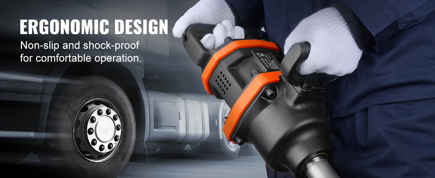 VEVOR 1 Inch Air Impact Wrench High Reverse Torque Outpu Pneumatic Impact Gun for Heavy Duty Repairs and Maintenance Car Tire